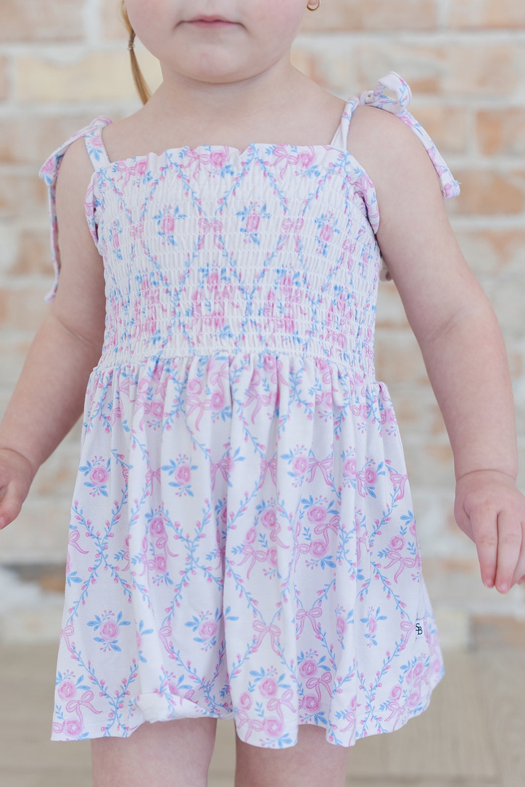 Charlotte - Smocked Diaper Dress Set Blush Lotus