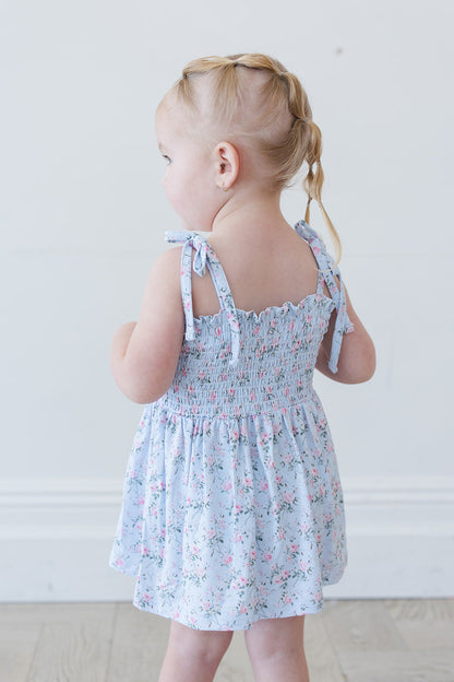 Eloise - Smocked Diaper Dress Set Blush Lotus