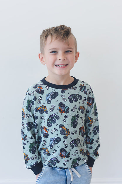 Stadium Smash - Bamboo Terry Sweatshirt Blush Lotus