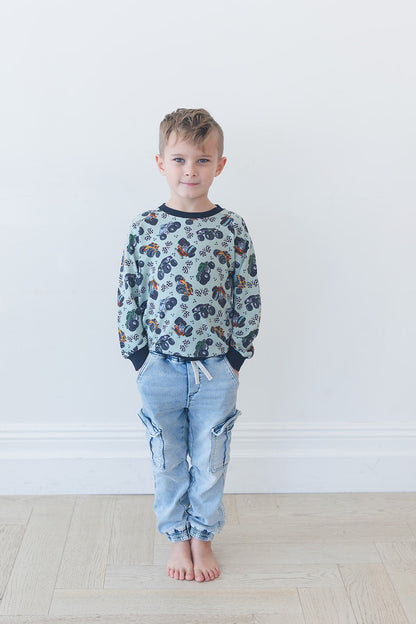 Stadium Smash - Bamboo Terry Sweatshirt Blush Lotus