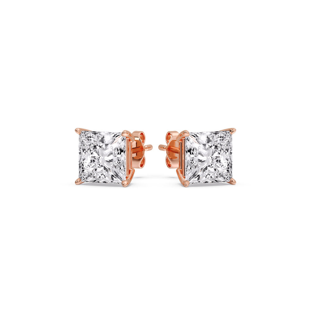 Princess Cut Diamond Stud Earring Fascinating Diamonds
