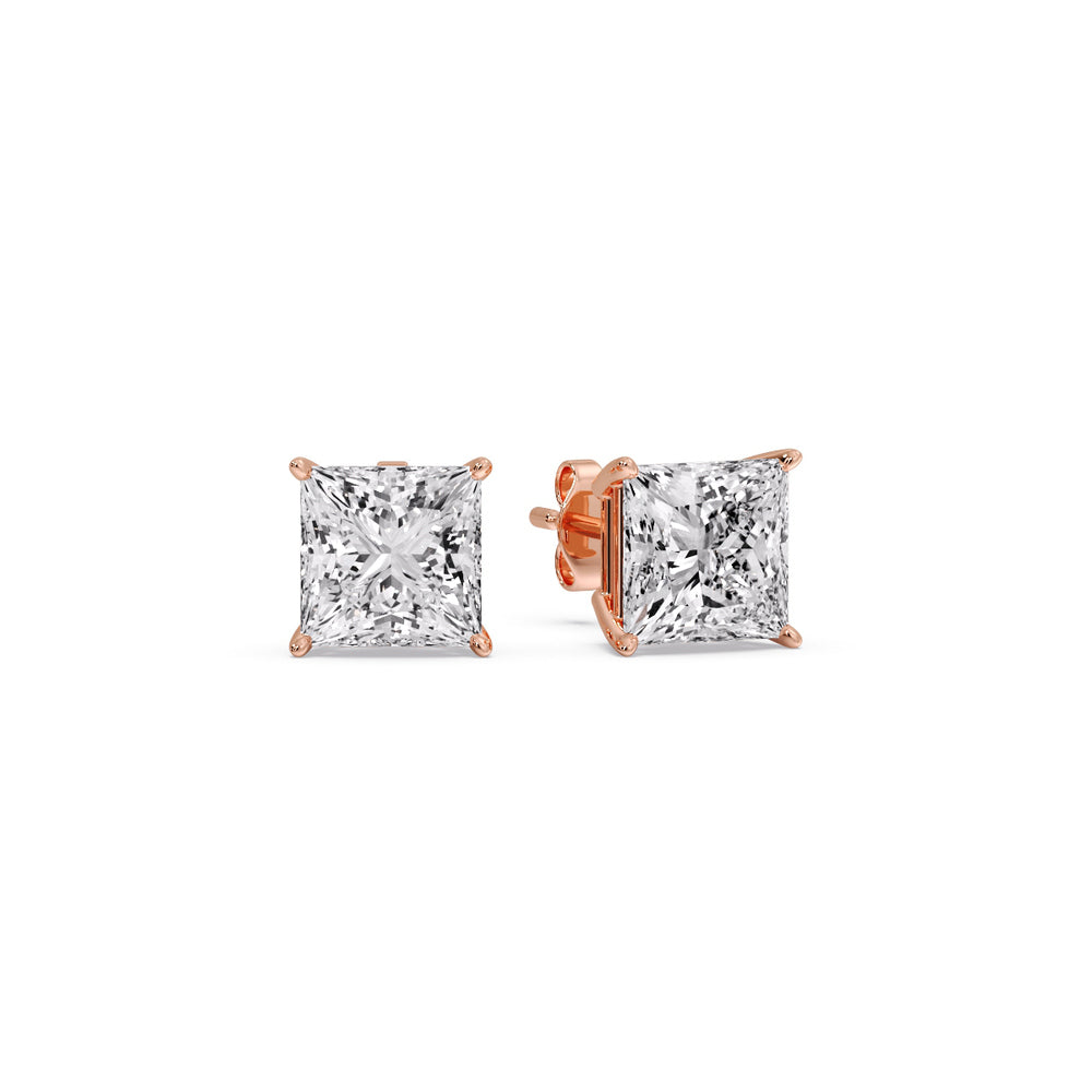 Princess Cut Diamond Stud Earring Fascinating Diamonds