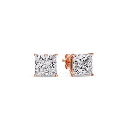 Princess Cut Diamond Stud Earring Fascinating Diamonds