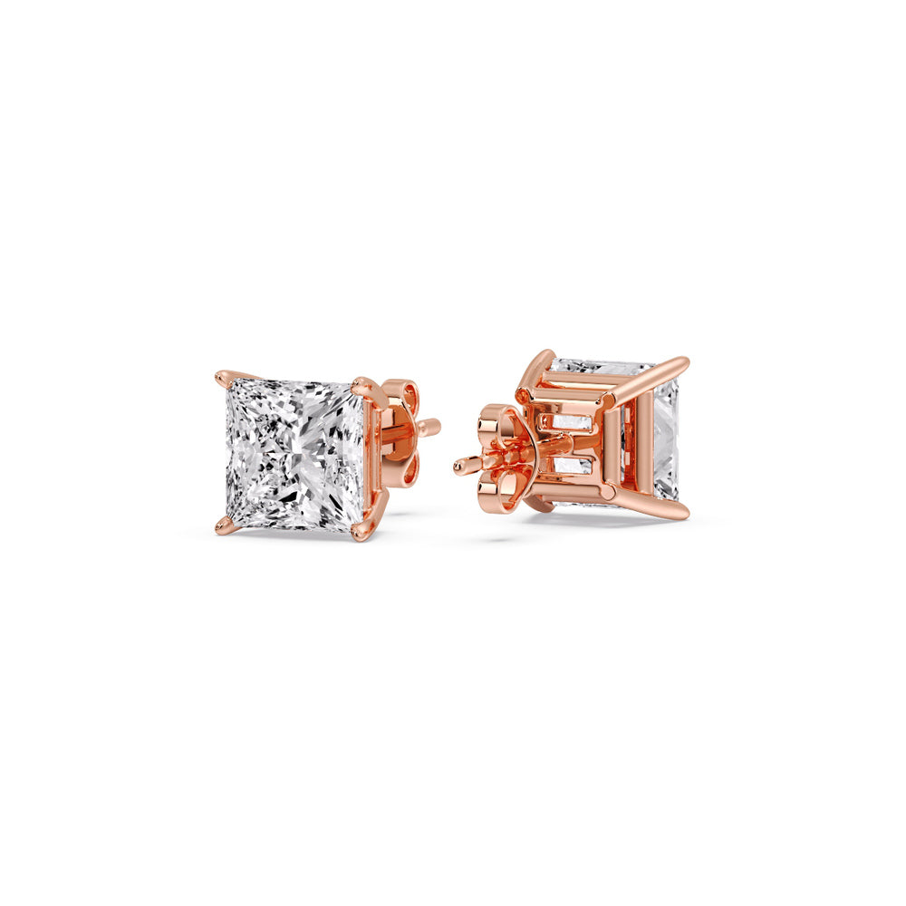 Princess Cut Diamond Stud Earring Fascinating Diamonds
