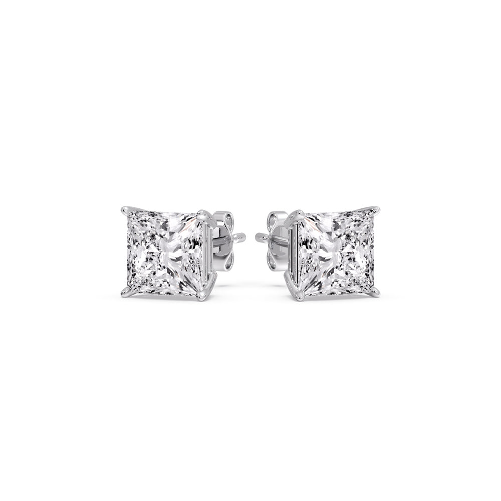 Princess Cut Diamond Stud Earring Fascinating Diamonds