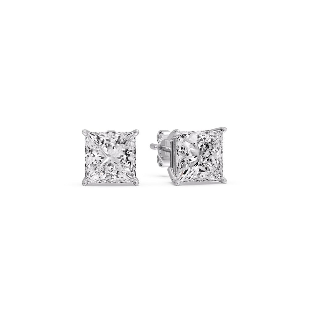 Princess Cut Diamond Stud Earring Fascinating Diamonds