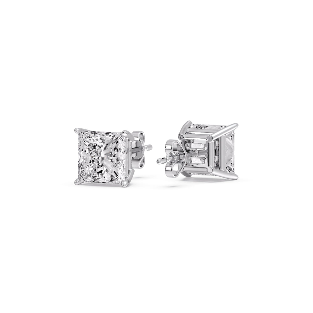 Princess Cut Diamond Stud Earring Fascinating Diamonds