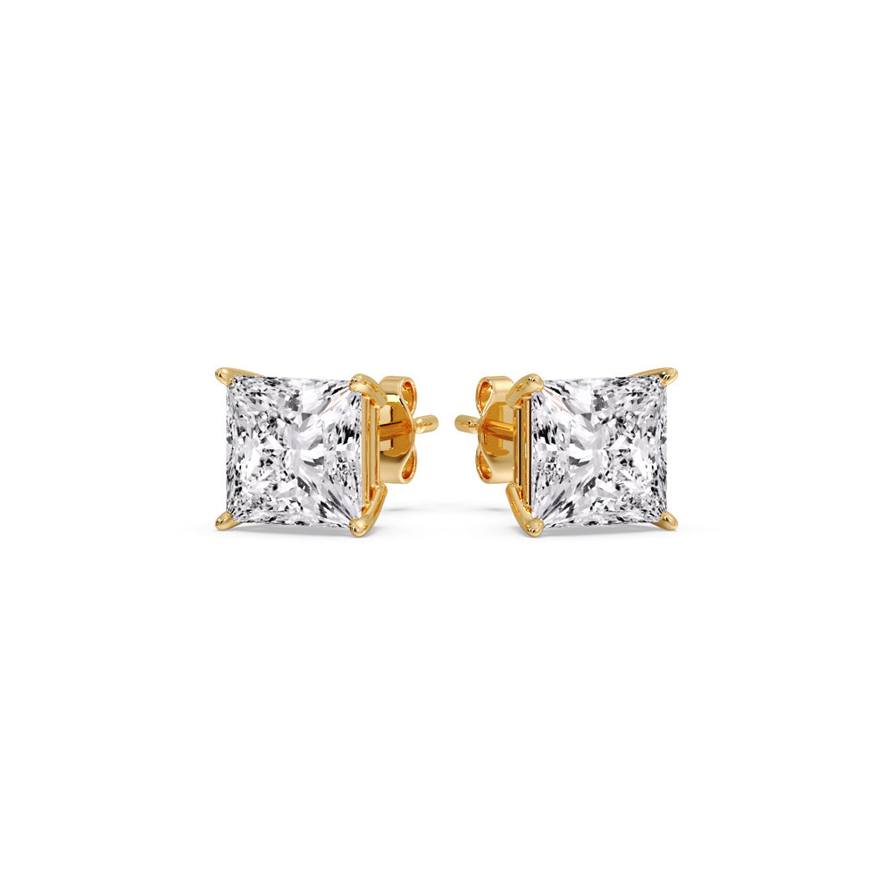 Princess Cut Diamond Stud Earring Fascinating Diamonds
