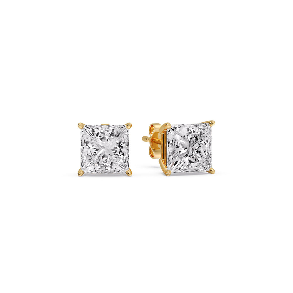 Princess Cut Diamond Stud Earring Fascinating Diamonds