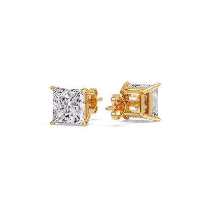 Princess Cut Diamond Stud Earring Fascinating Diamonds