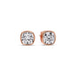 Bezel Set Cushion Diamond Stud Earrings Fascinating Diamonds