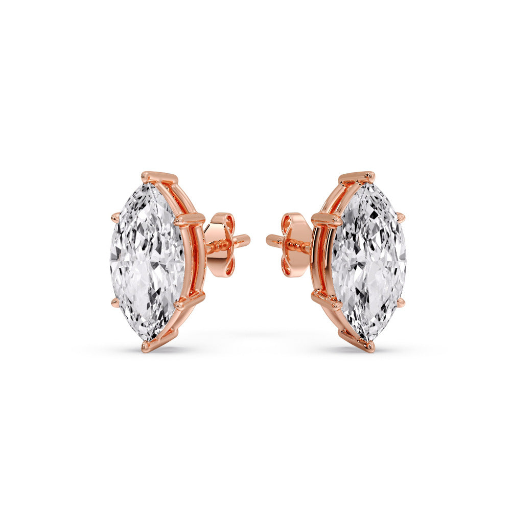Marquise Diamond 6 Prong Stud Earrings Fascinating Diamonds