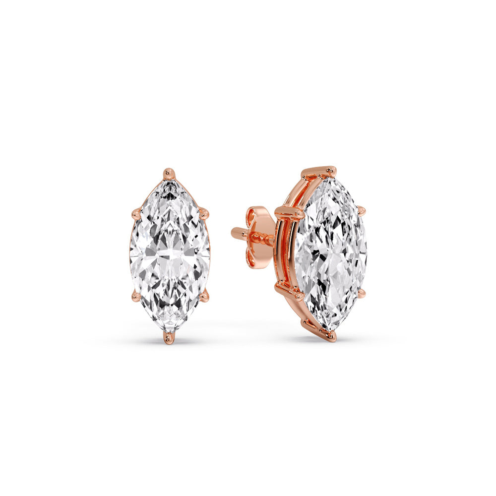 Marquise Diamond 6 Prong Stud Earrings Fascinating Diamonds