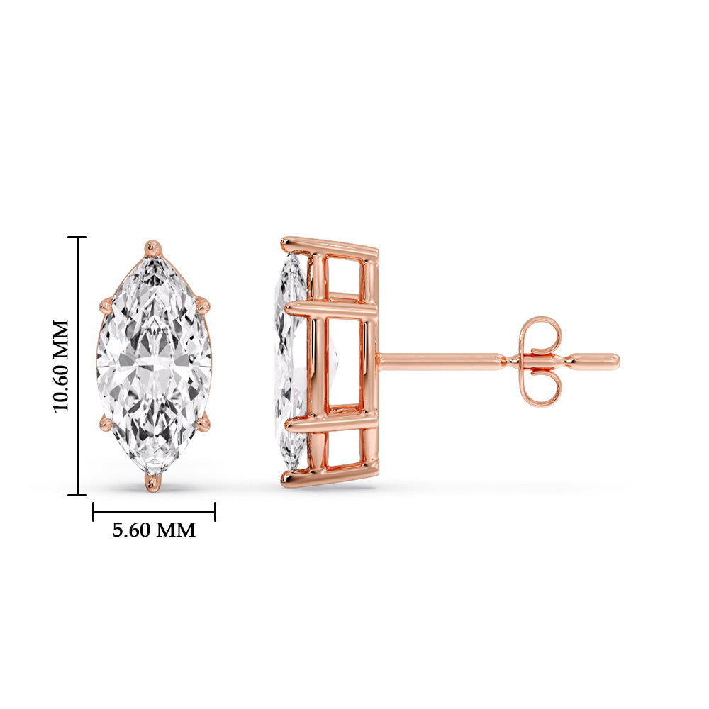 Marquise Diamond 6 Prong Stud Earrings Fascinating Diamonds