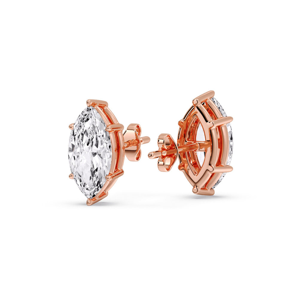 Marquise Diamond 6 Prong Stud Earrings Fascinating Diamonds