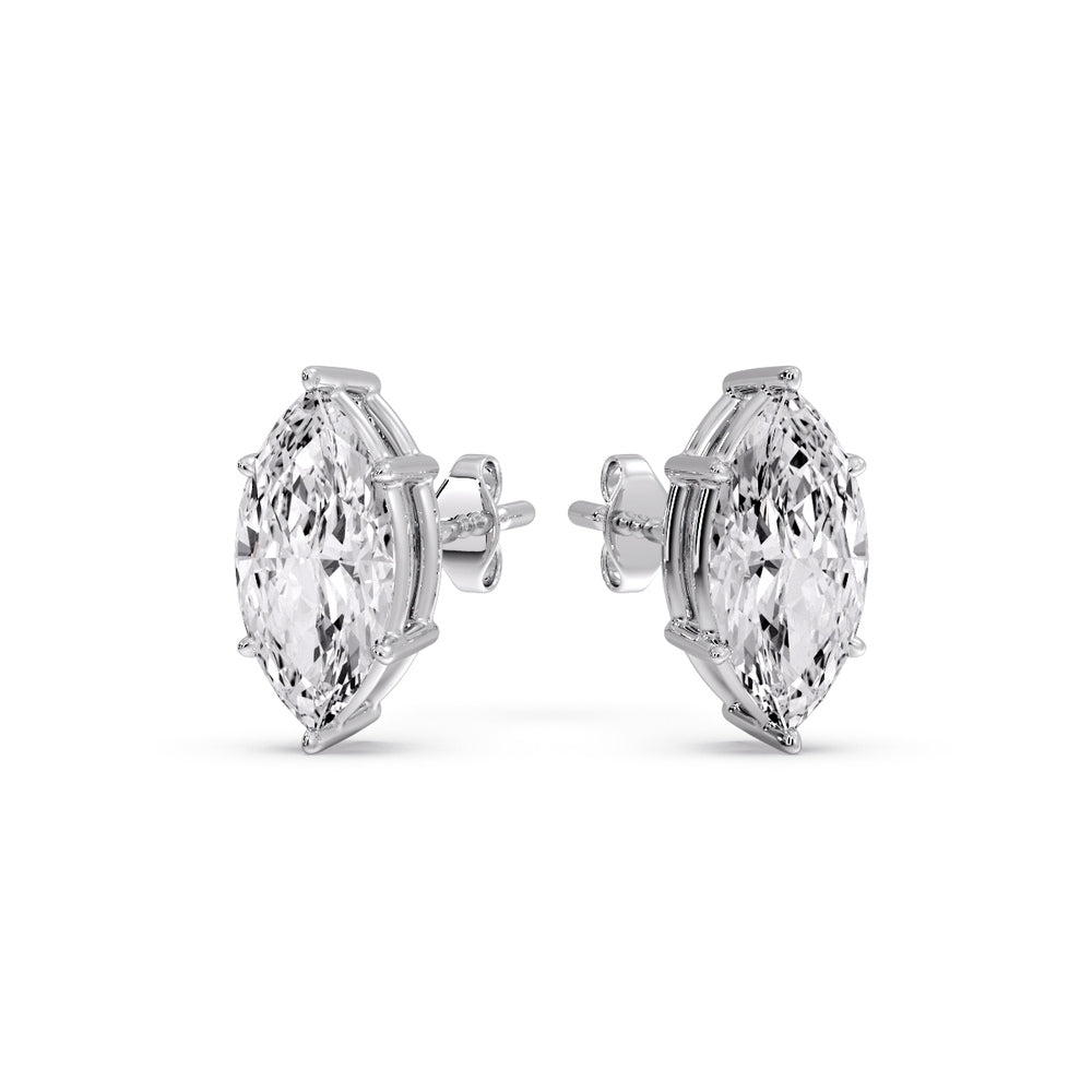 Marquise Diamond 6 Prong Stud Earrings Fascinating Diamonds