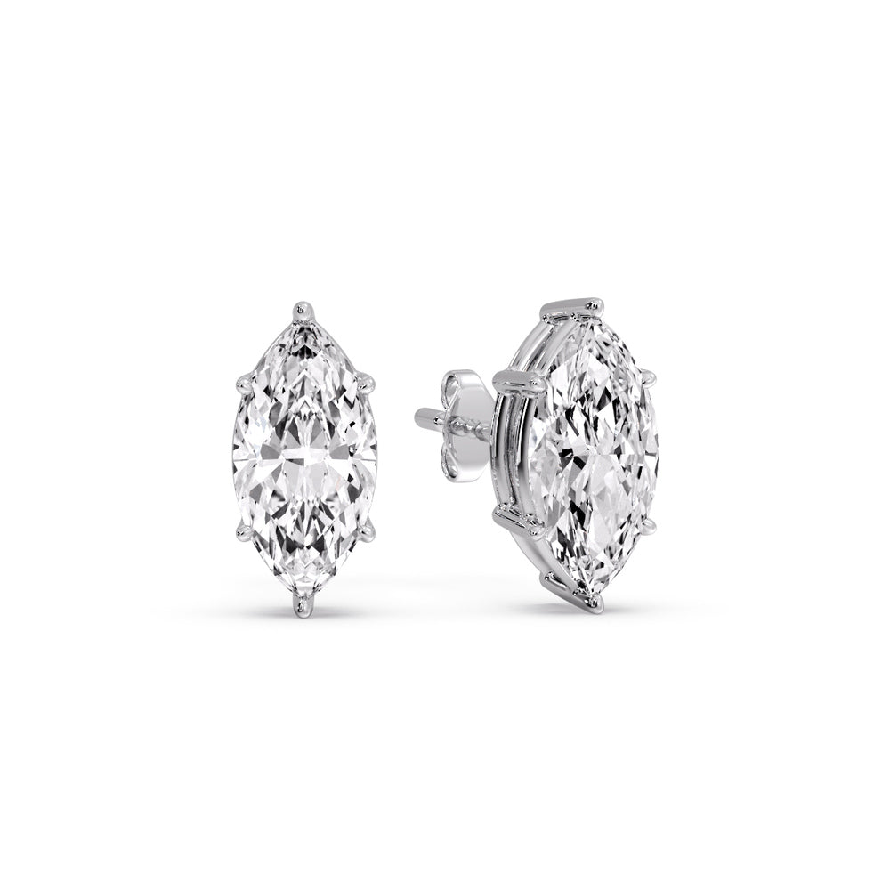 Marquise Diamond 6 Prong Stud Earrings Fascinating Diamonds