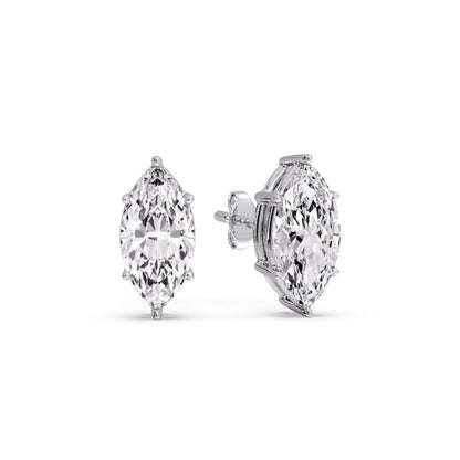 Marquise Diamond 6 Prong Stud Earrings Fascinating Diamonds