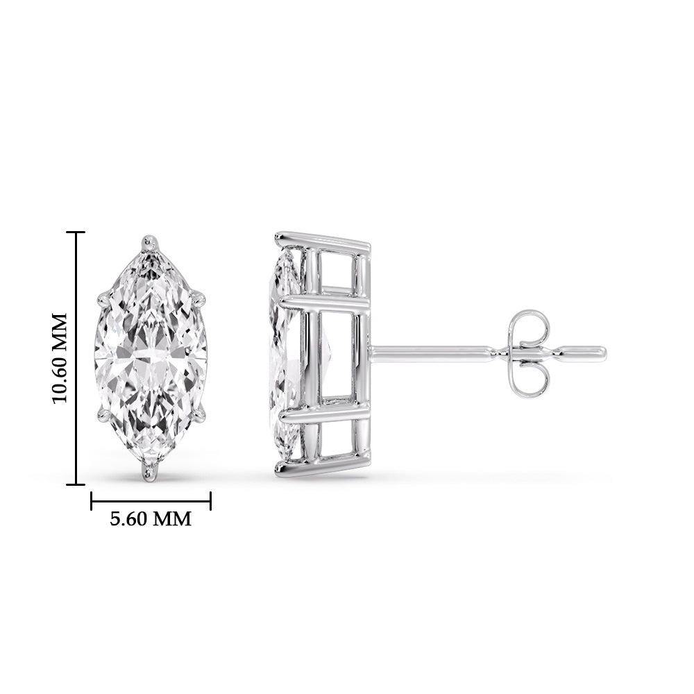 Marquise Diamond 6 Prong Stud Earrings Fascinating Diamonds