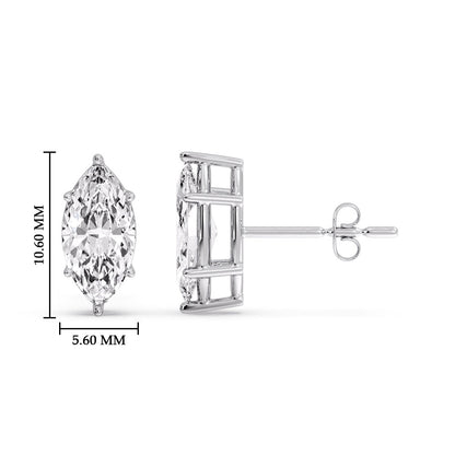 Marquise Diamond 6 Prong Stud Earrings Fascinating Diamonds