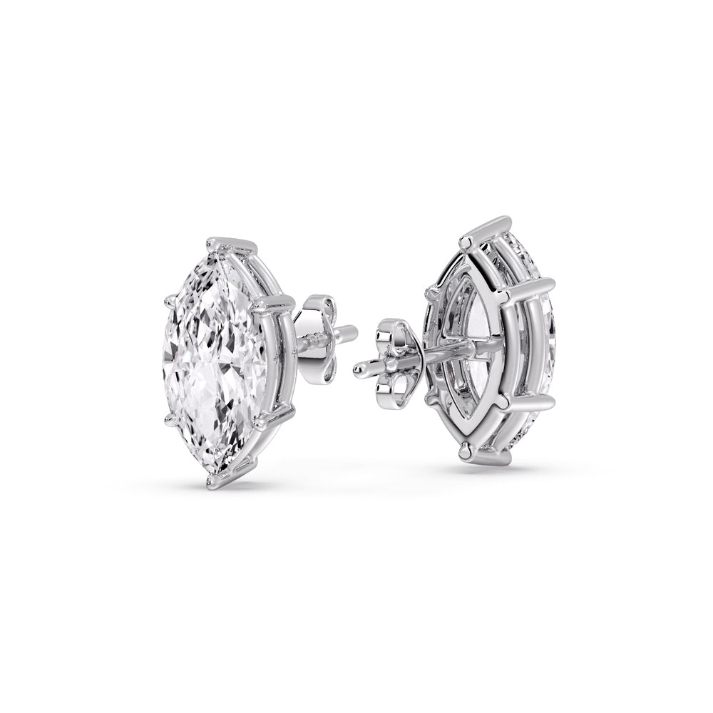 Marquise Diamond 6 Prong Stud Earrings Fascinating Diamonds
