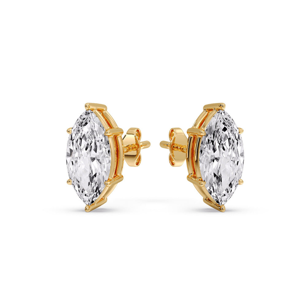 Marquise Diamond 6 Prong Stud Earrings Fascinating Diamonds