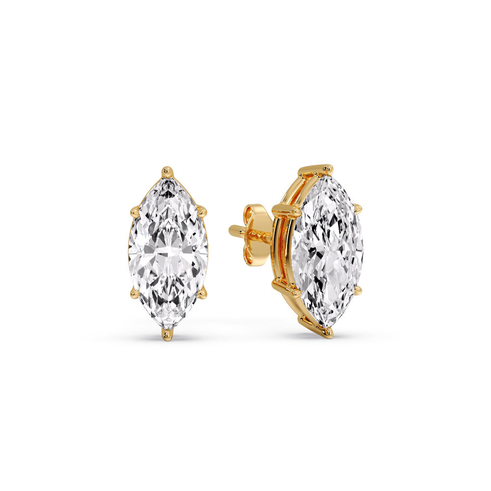 Marquise Diamond 6 Prong Stud Earrings Fascinating Diamonds