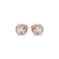Round Cut Stud Bezel Set Earring Fascinating Diamonds