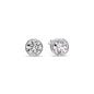 Round Cut Stud Bezel Set Earring Fascinating Diamonds