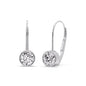 Lever Back Bezel Set Round Diamond Earrings Fascinating Diamonds