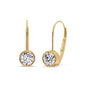 Lever Back Bezel Set Round Diamond Earrings Fascinating Diamonds