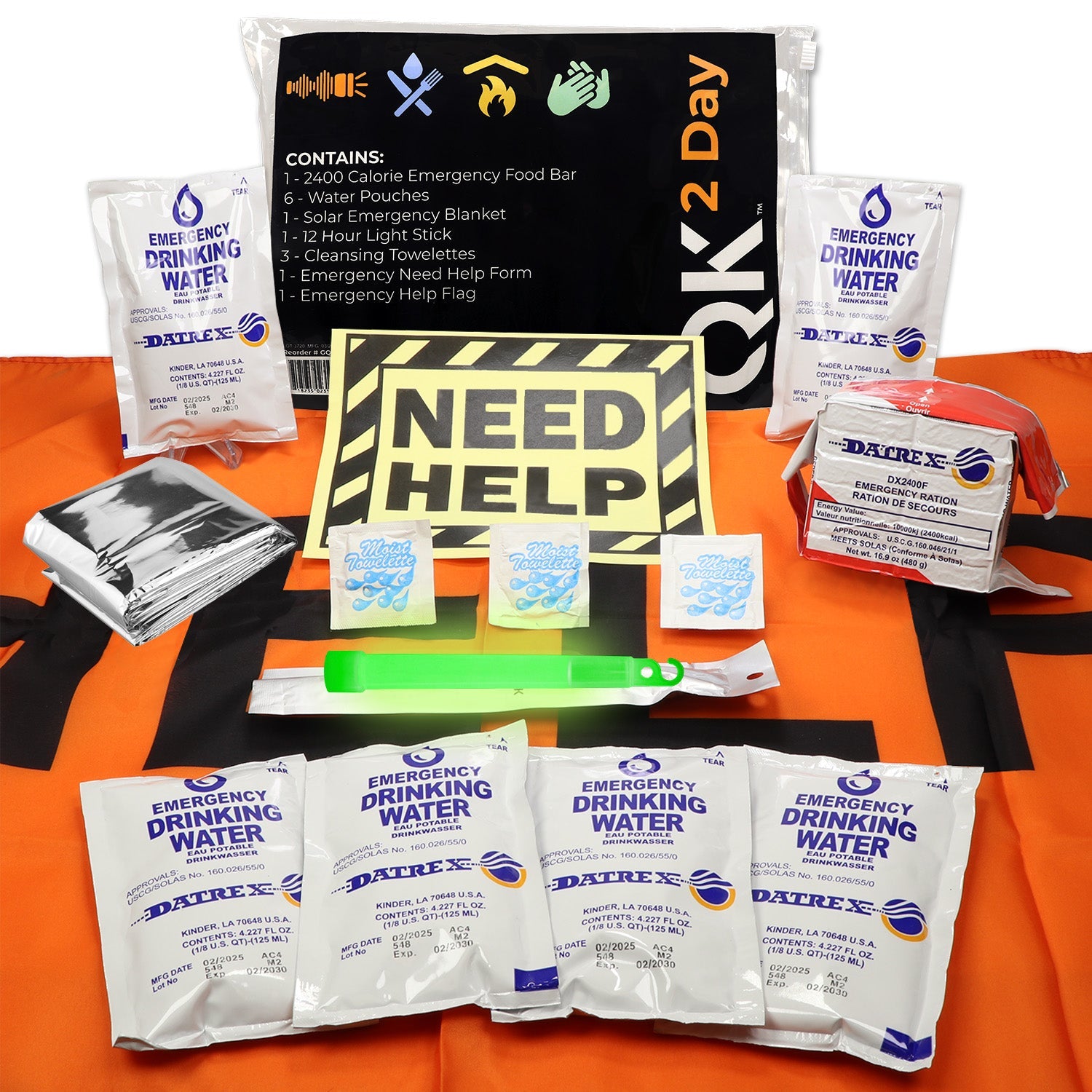 Quake Kits 2 Day Quick Grab Kit in Resealable Bag quakekits.com