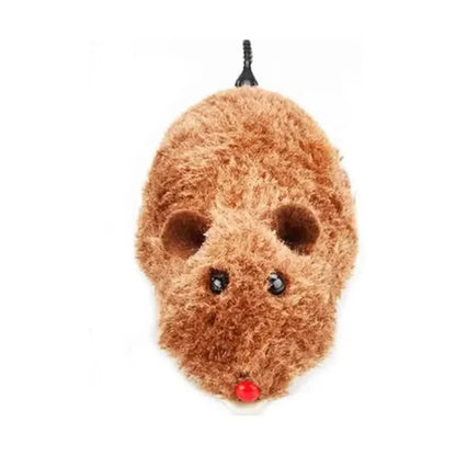 2-Pack: Wind Up Interactive Plush Mouse Toy