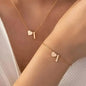 2-Piece Set: Metal Heart And English Letter Necklace And Bracelet DailySale