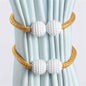 2-Pieces: Magnetic Curtain Tiebacks with Faux Pearls