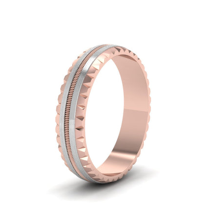 Milgrain Chiseled Band Fascinating Diamonds