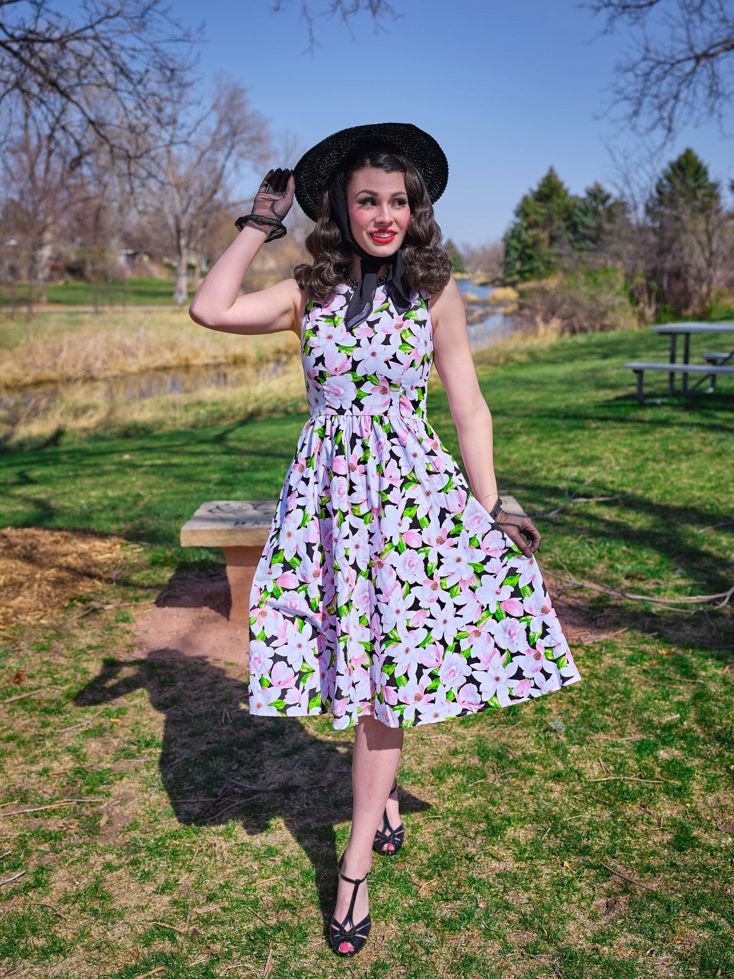 Magnolia Midi Dress Retrolicious