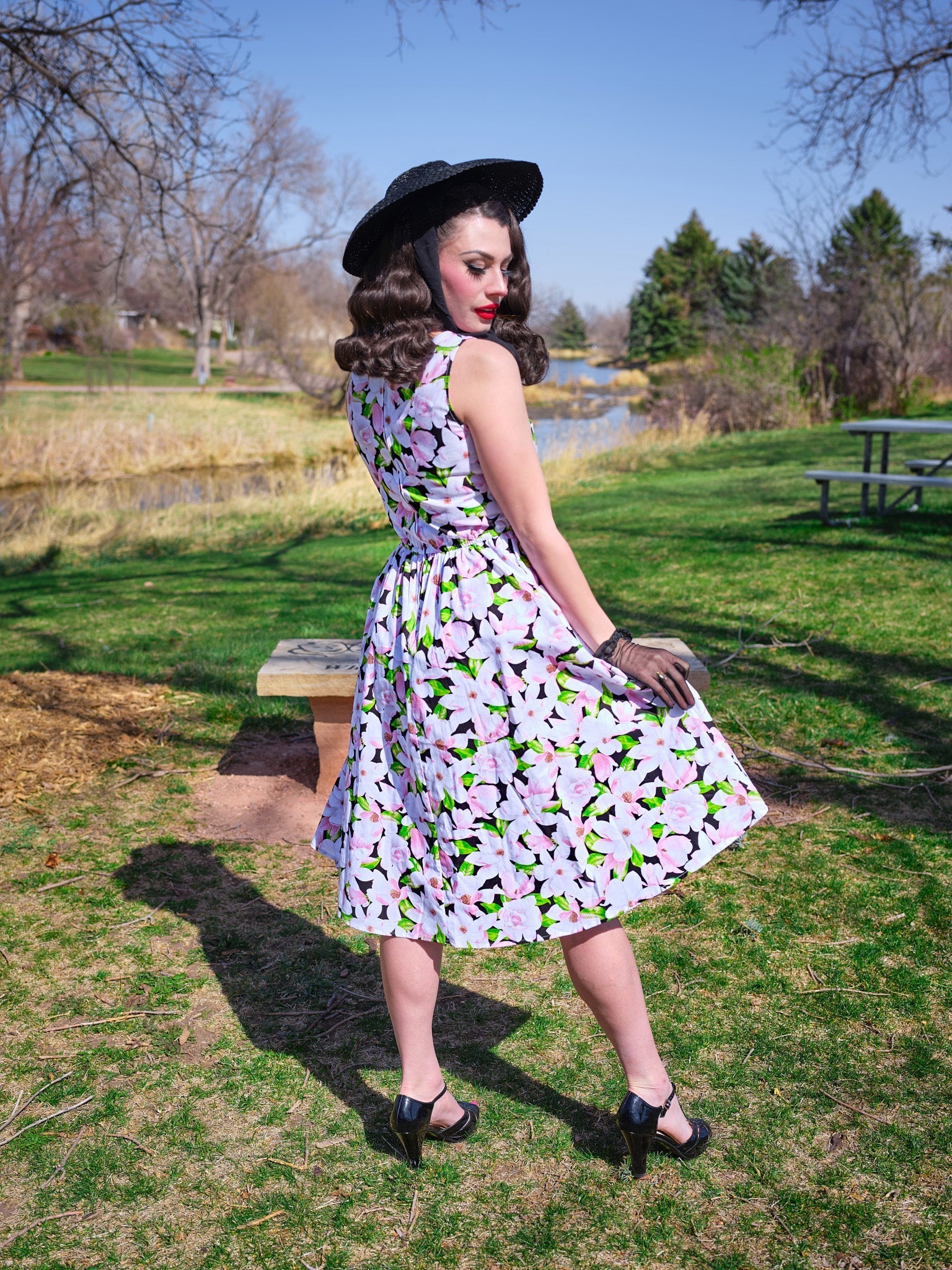 Magnolia Midi Dress Retrolicious