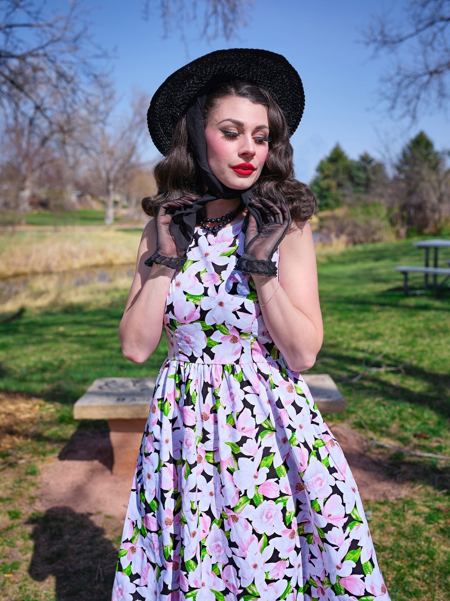 Magnolia Midi Dress Retrolicious