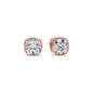 Bezel Set Cushion Diamond Stud Earrings Fascinating Diamonds