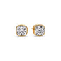 Bezel Set Cushion Diamond Stud Earrings Fascinating Diamonds