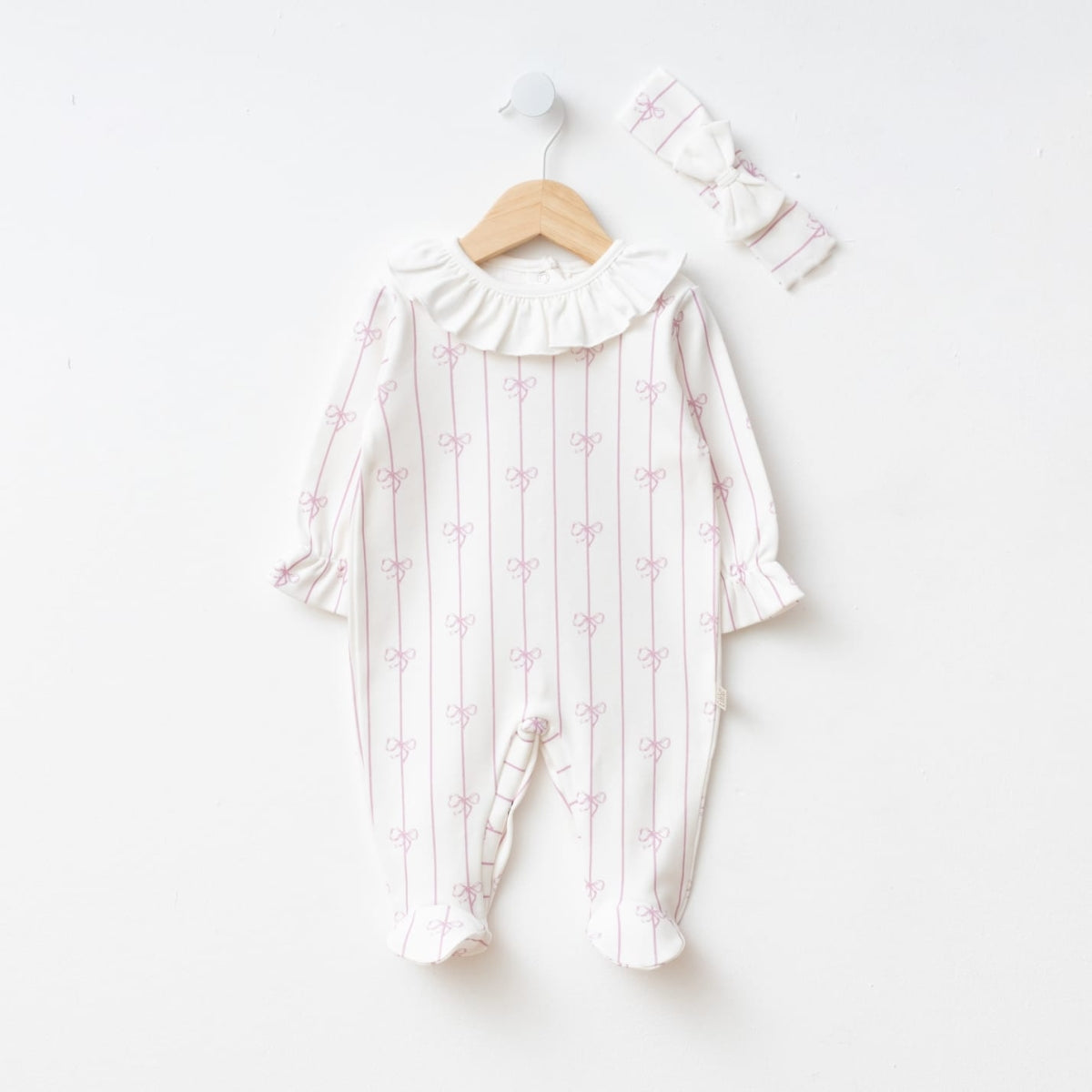 Lilac Bow Romper Set Honey and Hive