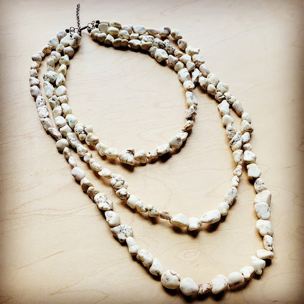 xxWhite Turquoise Triple Strand Necklace 256a Shop Style & More | Fresh Looks, Everyday Deals & Free Shipping