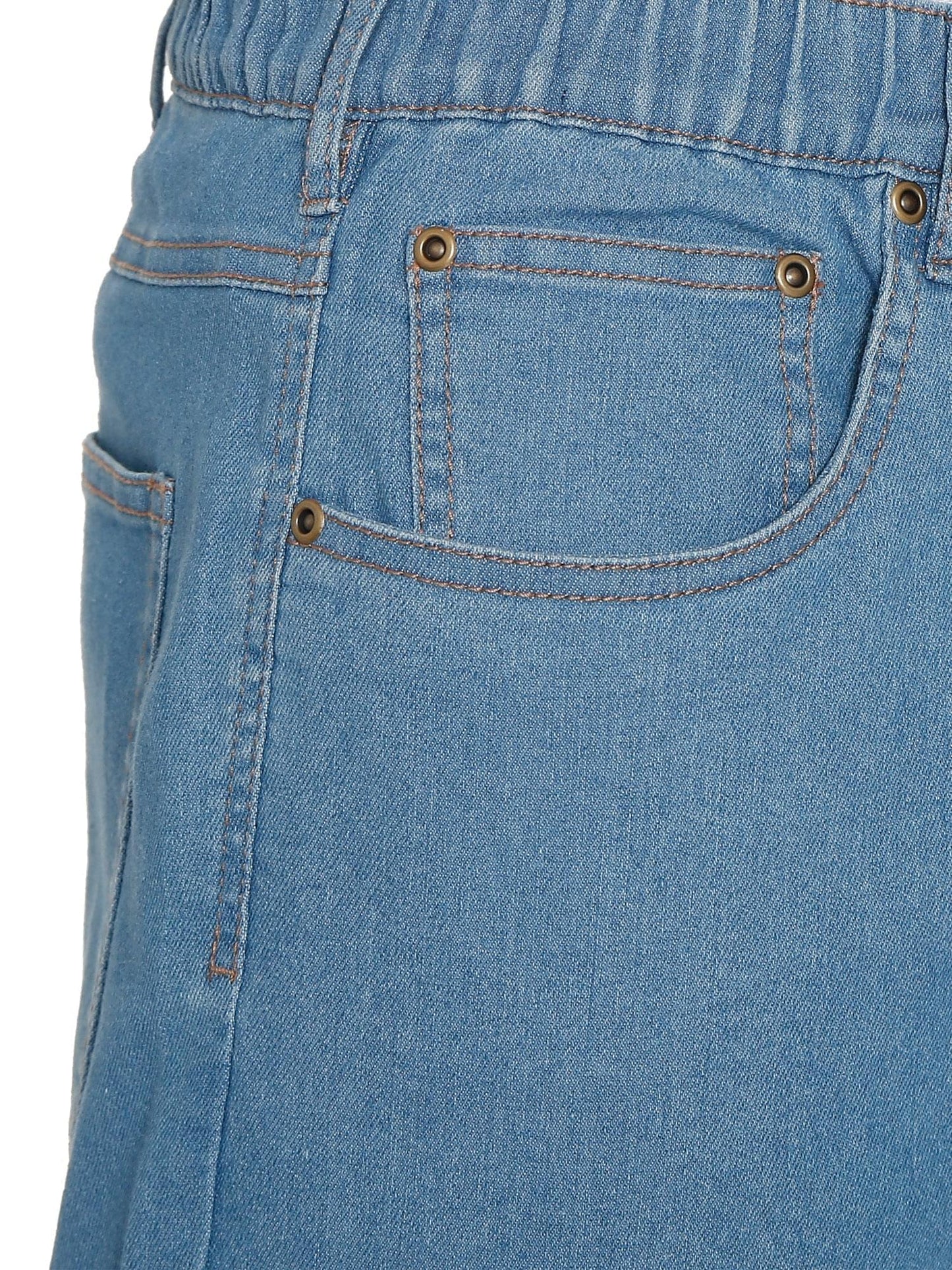 Men’s Lightweight Casual Elastic Waist Pull-On Jeans – Denim & Twill Pants with Easy Fit TURTLE BAY APPAREL