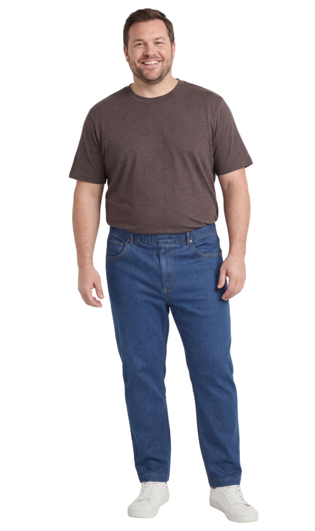Men’s Lightweight Casual Elastic Waist Pull-On Jeans – Denim & Twill Pants with Easy Fit TURTLE BAY APPAREL