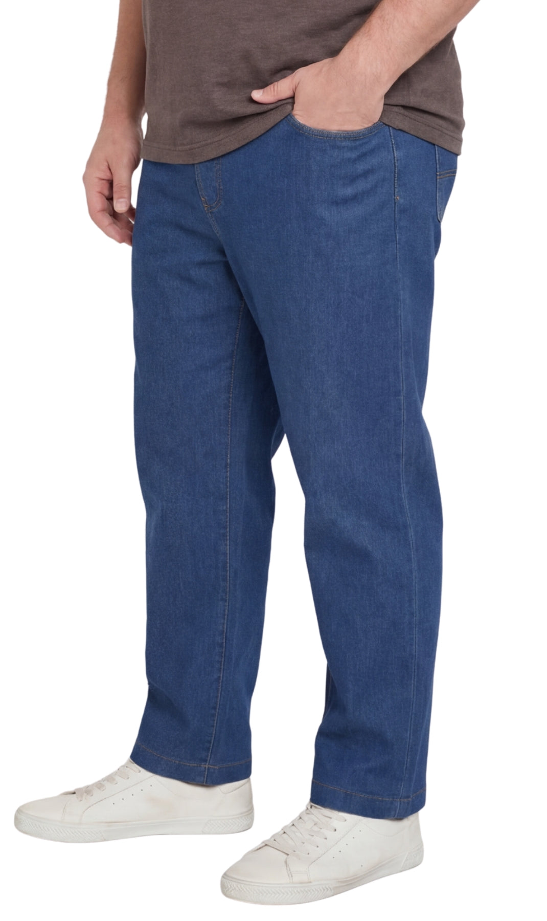 Men’s Lightweight Casual Elastic Waist Pull-On Jeans – Denim & Twill Pants with Easy Fit TURTLE BAY APPAREL