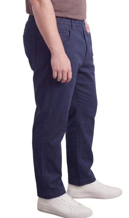 Men’s Lightweight Casual Elastic Waist Pull-On Jeans – Denim & Twill Pants with Easy Fit TURTLE BAY APPAREL