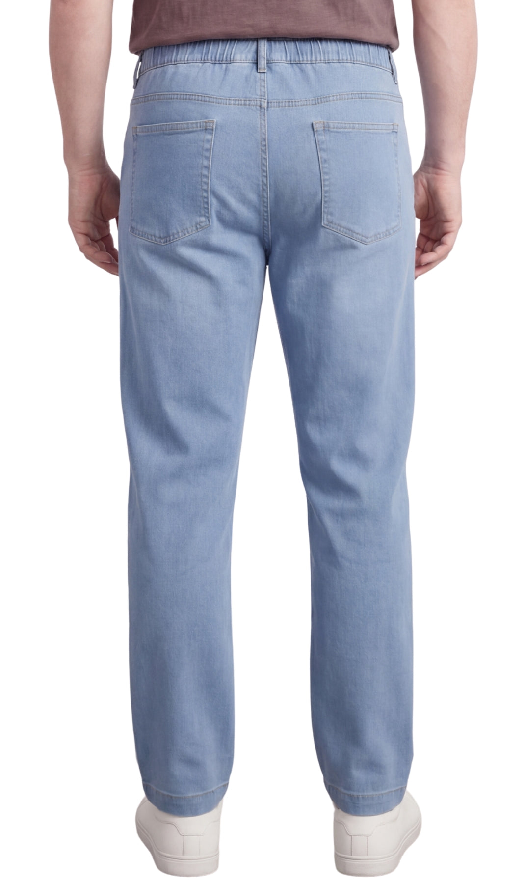 Men’s Lightweight Casual Elastic Waist Pull-On Jeans – Denim & Twill Pants with Easy Fit TURTLE BAY APPAREL