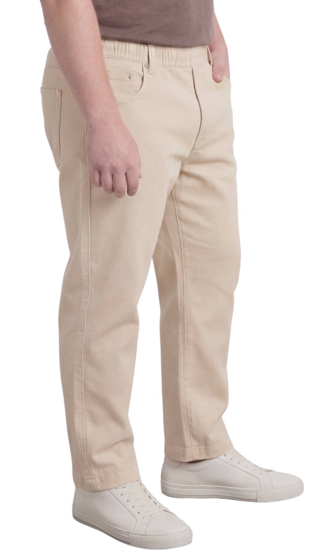 Men’s Lightweight Casual Elastic Waist Pull-On Jeans – Denim & Twill Pants with Easy Fit TURTLE BAY APPAREL