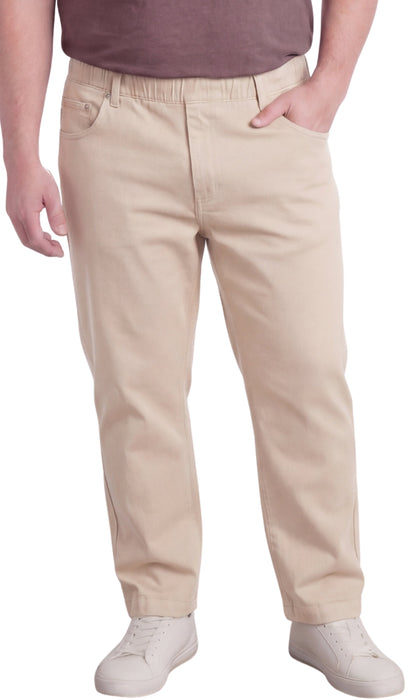 Men’s Lightweight Casual Elastic Waist Pull-On Jeans – Denim & Twill Pants with Easy Fit TURTLE BAY APPAREL